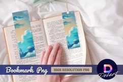 Cloudy sky illustration with orange sky Bookmark png Product Image 1