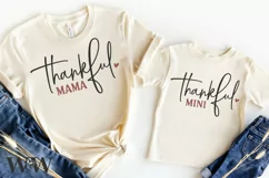 Thankful Mama SVG | Thankful Mini SVG | Thanksgiving SVG Product Image 1