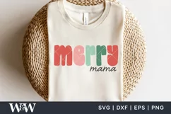 Merry Mama Merry Mini SVG |Christmas Mommy and Me SVG Product Image 3