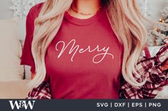 Merry SVG | Christmas Shirt SVG Product Image 1