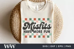Misfits Have More Fun SVG |Retro Christmas Shirt Design Product Image 1