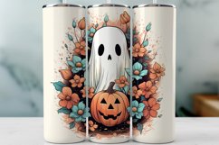 Halloween Tumbler Wrap Ghost Sublimation Design Product Image 1