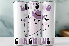 Western Halloween PNG Cowgirl Ghost Sublimation Design Product Image 2