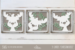 3 SVG Layered Christmas Card "Christmoose" Product Image 1