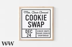 Mrs Claus Cookie Swap SVG |Christmas SVG Product Image 2