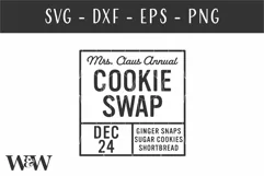 Mrs Claus Cookie Swap SVG |Christmas SVG Product Image 3