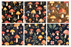 Mushroom GardenVol. 1 Seamless Digital Paper, 18 PNG Product Image 2