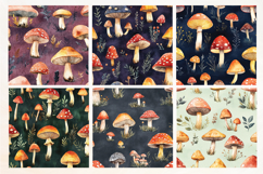Mushroom GardenVol. 1 Seamless Digital Paper, 18 PNG Product Image 3