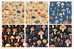Mushroom Garden Vol. 2 Seamless Digital Paper, 18 PNG Product Image 2