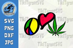 Peace Love Pot Leaf Color SVG Product Image 1