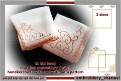 ITH embroidery design kerchiefs with and without a pattern. Product Image 1