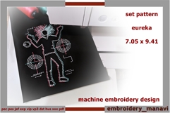 Eureka Glitch Sashiko Glow Embroidery Design Bundle Product Image 1