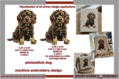 Dog Photostitch Machine Embroidery Spaniel Puppy Design DIY Product Image 1