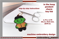 Spooky Buddy Charm In the Hoop Embroidery Project ITH Product Image 1