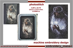 Divine Light Jesus Photostitch Embroidery Design 6x10 Product Image 1