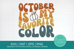 Wavy Fall SVG - October Is My Favorite Color svg Product Image 1