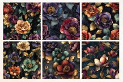 Opulent Florals Seamless Digital Paper,18 PNG-JPEG Product Image 2