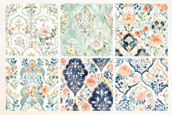 Ornamental Floral Seamless Digital Paper, 18 PNG Product Image 3