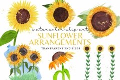 Sunflower Arrangements Watercolor Clip Art Nature Floral Sub Product Image 1