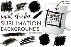 Black Paint Strokes Splashes Sublimation Clip Art Elements Product Image 1