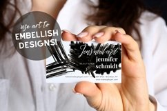 Black Paint Strokes Splashes Sublimation Clip Art Elements Product Image 2