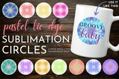 Groovy Tie Dye Watercolor Circles Trendy Sublimation Designs Product Image 1