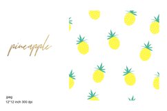 Pineapple Digital Paper. Pineapple Seamless Pattern Product Image 1
