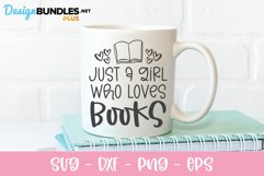 Just A Girl Who Loves Books - Book Lover SVG Product Image 1