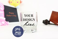 Whisky Glass mockup Father's Day, Full wrap mockup PSD, JPG Product Image 1