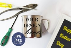 Camping mug stainless Mockup Father's Day, Mockup, PSD Product Image 1