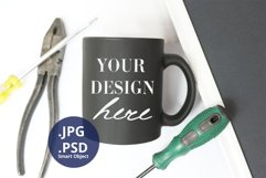Black mug Mockup Father's Day, Mockup, PSD & JPG mockup Product Image 1