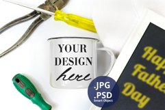 Camping mug white Mockup Father's Day, Mockup, PSD & JPG Product Image 1