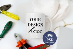 White mug Mockup Father's Day, Mockup, PSD & JPG Product Image 1