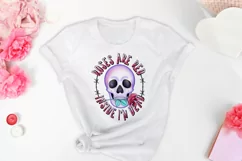Valentine's skull sublimation design - creepy valentine's Product Image 3