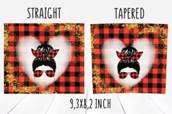 Xmas, Messy bun tumbler Sublimation. 20 oz, PNG. Product Image 2