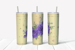 Roses sublimation design. Skinny tumbler wrap design Product Image 4