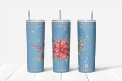 Christmas sublimation design. Skinny tumbler wrap design. Product Image 5
