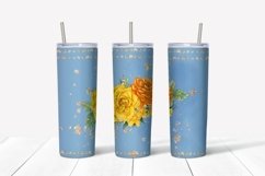 Roses sublimation design. Skinny tumbler wrap design. Product Image 4