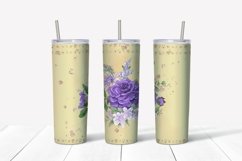 Roses sublimation design. Skinny tumbler wrap design Product Image 5