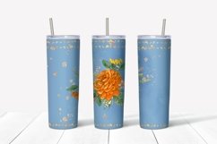 Roses sublimation design. Skinny tumbler wrap design. Product Image 2