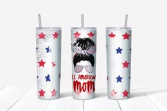 All American mom Tumbler design. Sublimation PNG, 20 oz. Product Image 3