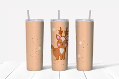 Cute deer tumbler, christmas tumbler design,Skinny tumbler Product Image 3