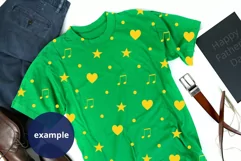 Green T-shirt Mockup Father's Day, Dad T-shirt Mockup PSD Product Image 2