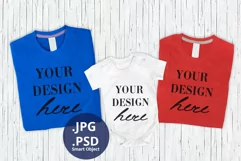 Patriotic T-shirts Baby Bodysuit Mockup, 4th of July mockup Product Image 1