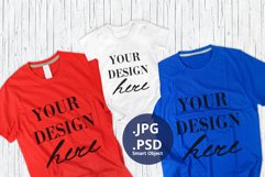 4th of July T-shirts & Baby Bodysuit Mockup Patriotic mockup Product Image 1