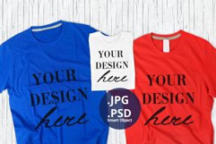 4th of July 3 T-shirts Mockup, Patriotic family mock up PSD Product Image 1