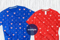 4th of July Couple T-shirts Mockup, Patriotic apparel mockup Product Image 2