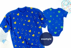 Blue Dad T-shirt & Baby Boy bodysuit Mockup, Father's Day Product Image 2