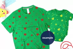 Green Dad T-shirt & Green Baby bodysuit Mockup, Father's Day Product Image 2