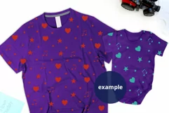 Purple Dad T-shirt & Baby bodysuit Mockup, Father's Day Product Image 2